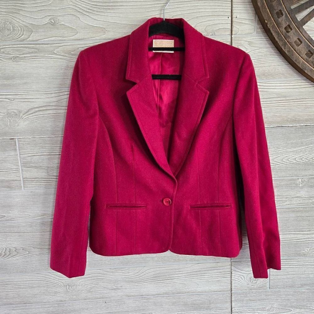 Pendleton Red Virgin Wool Blazer Vintage Womens SZ 6